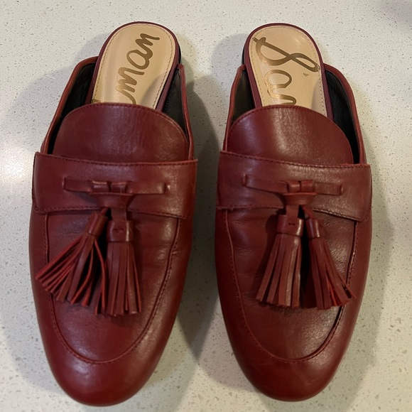 Sam Edelman Red Leather Mules - Picture 4 of 4
